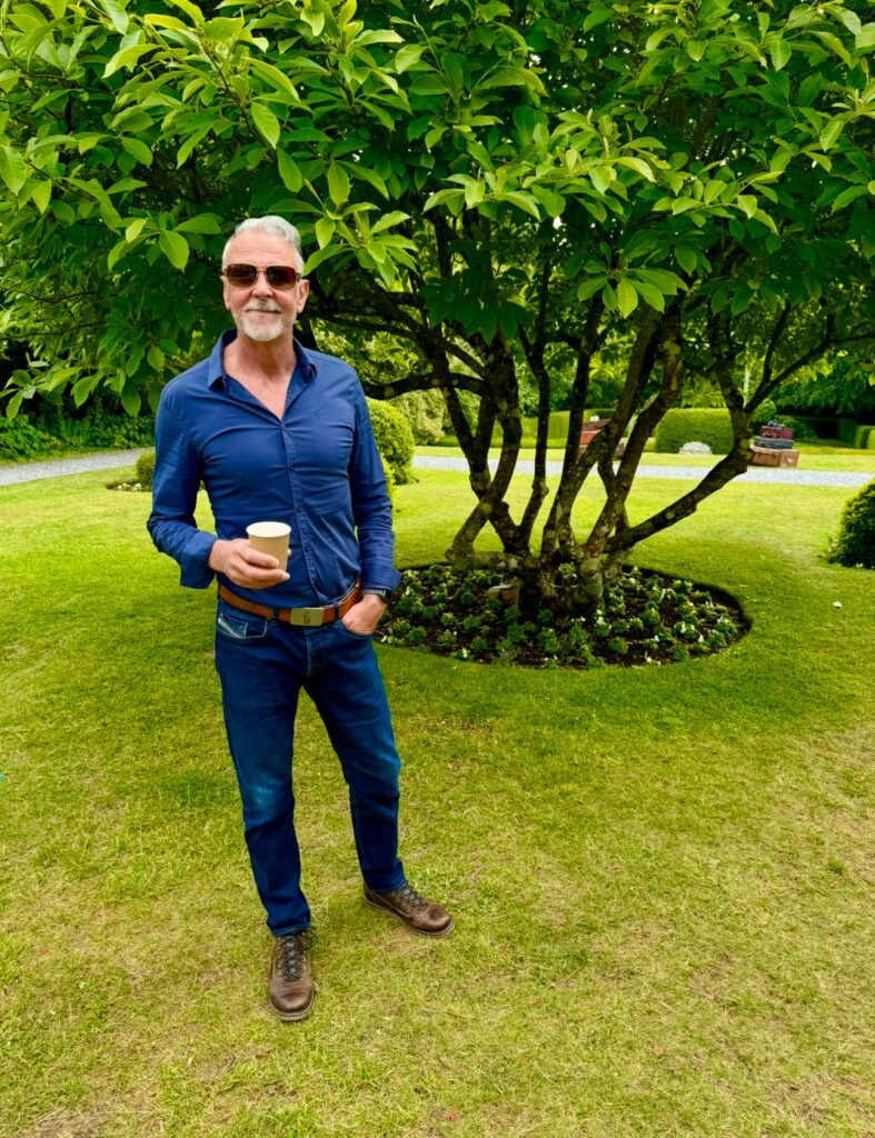 Ty Crowley in the garden